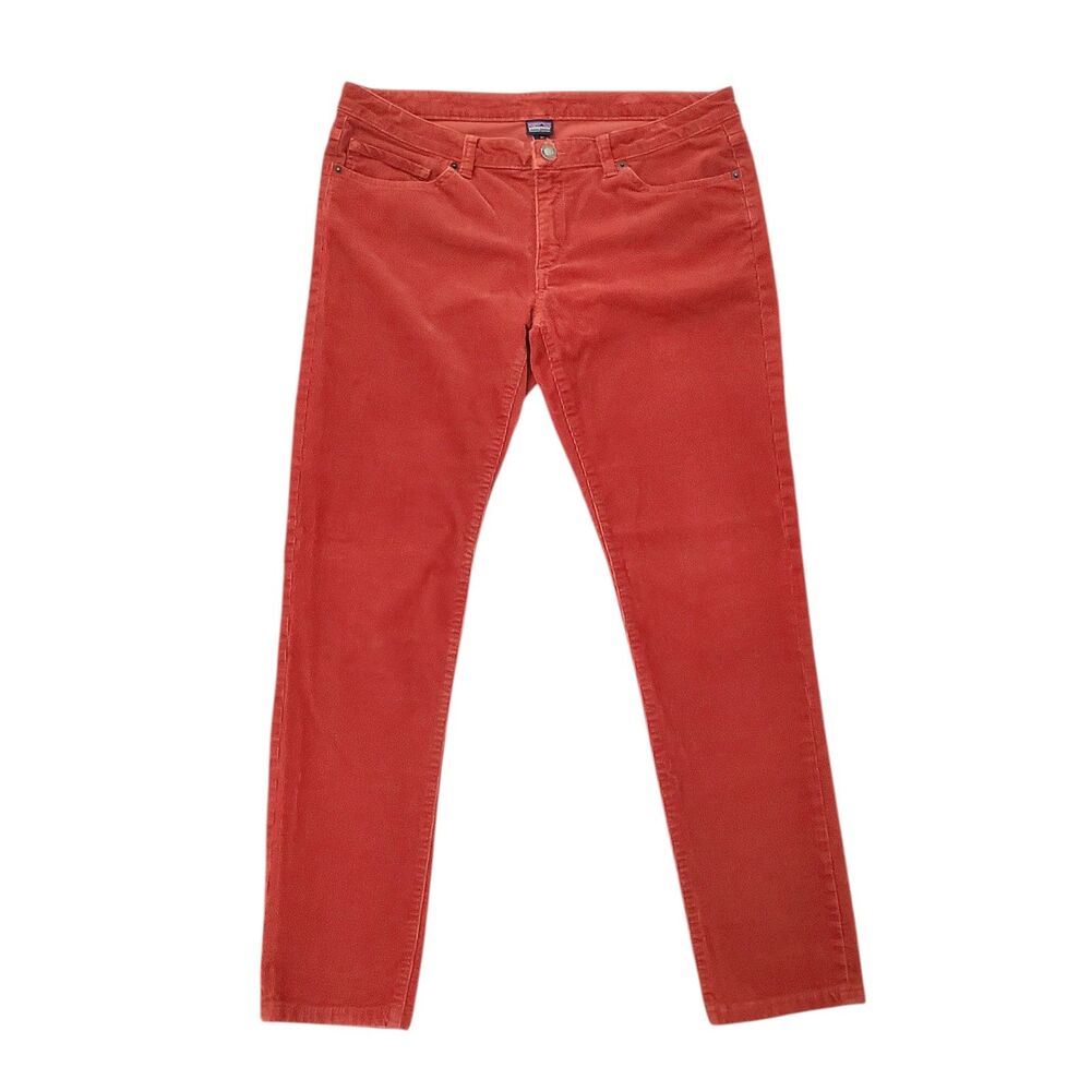Patagonia Corduroy Pants Womens 31x28 Rust Brown Fitted Stretch Gorpcore Retro